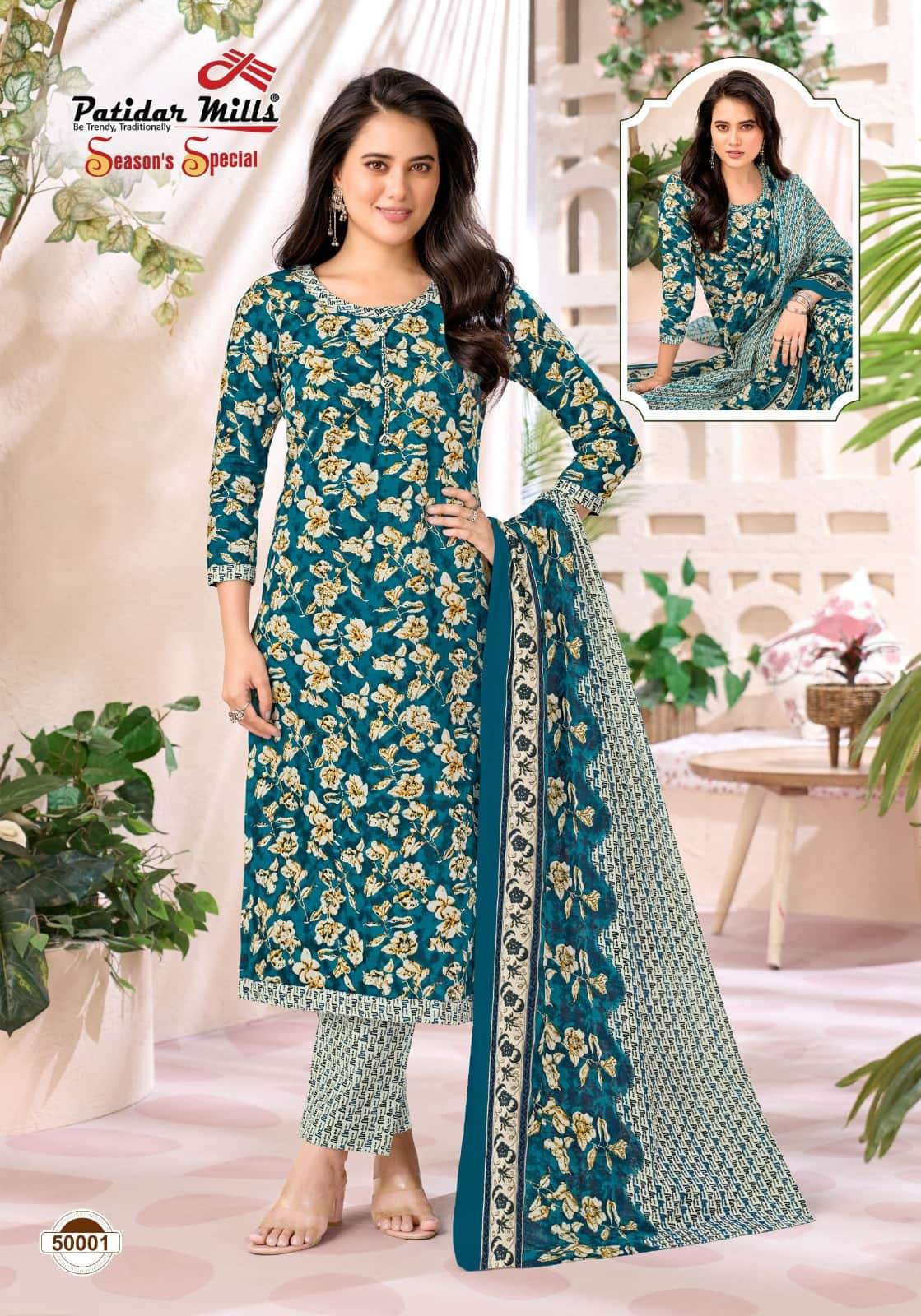 Patidar Mills Seasons Special Vol 50 Pure Cotton Dress Material