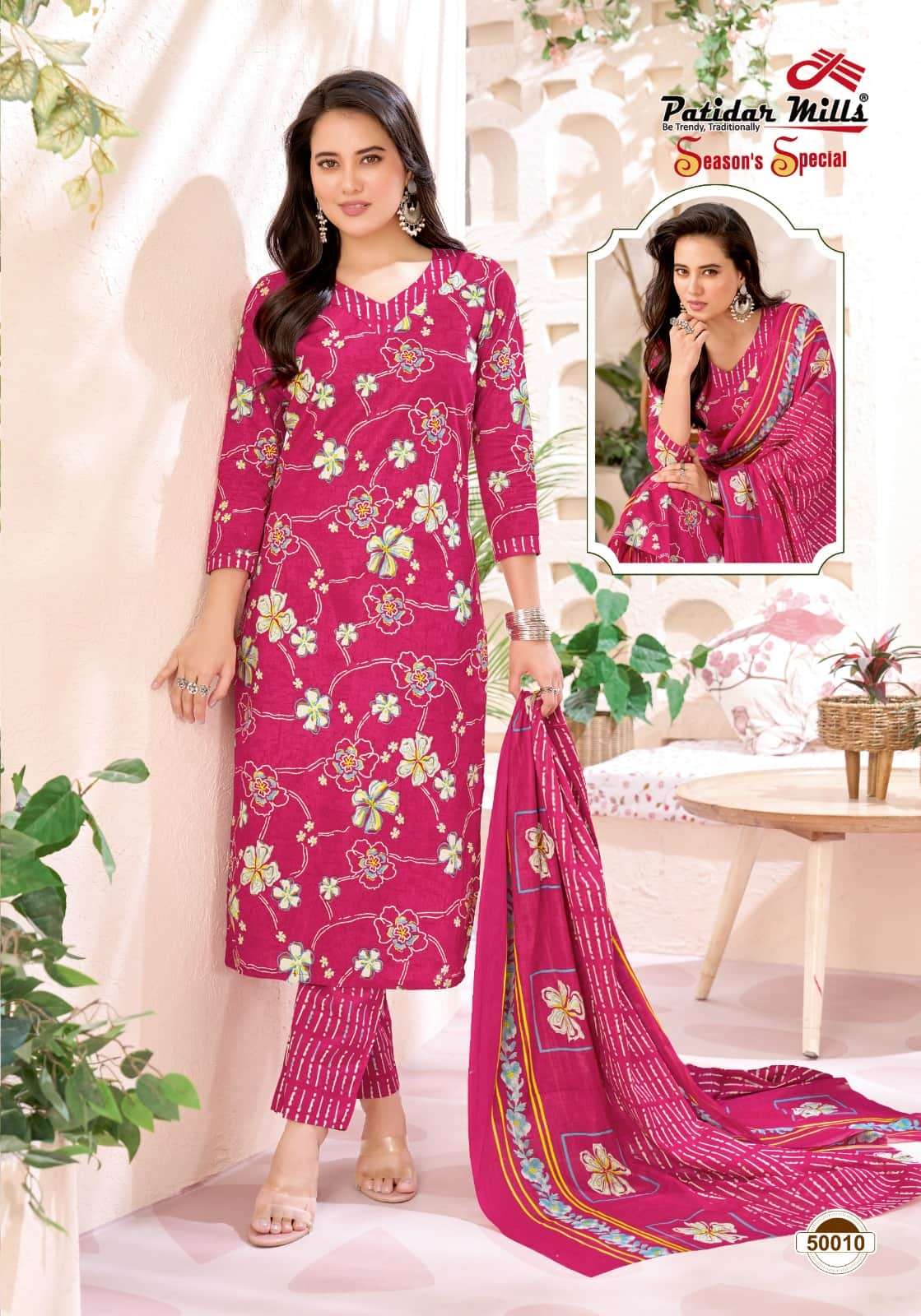 Patidar Mills Seasons Special Vol 50 Pure Cotton Dress Material
