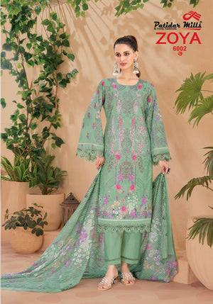 Patidar Mills Zoya Vol 6 Pure Cotton Unstitched Dress Material Wholesale Price