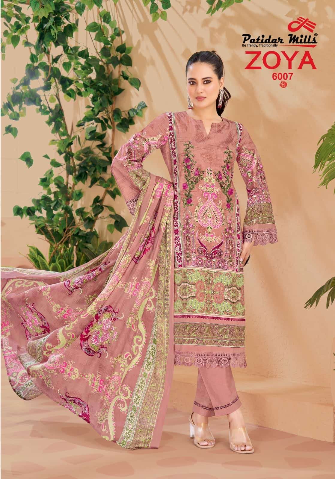 Patidar Mills Zoya Vol 6 Pure Cotton Unstitched Dress Material Wholesale Price