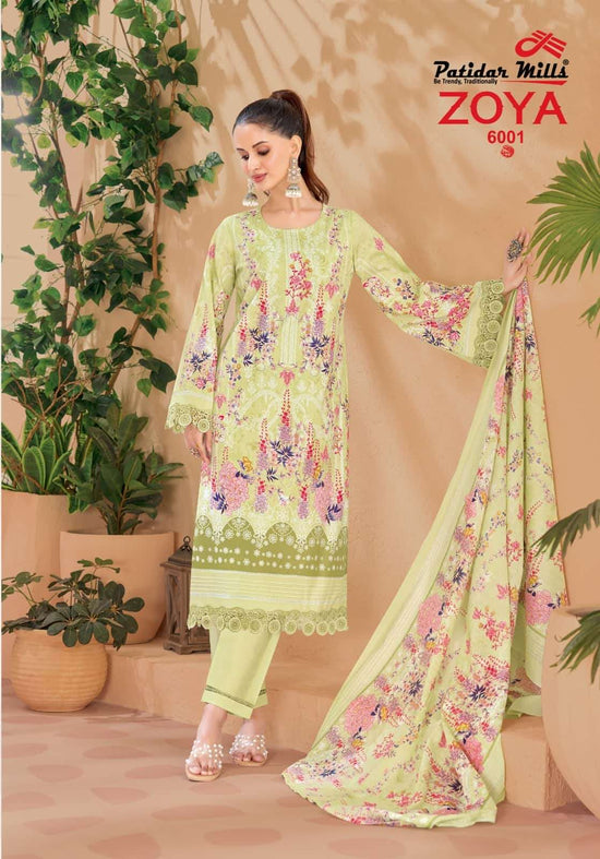 Patidar Mills Zoya Vol 6 Pure Cotton Unstitched Dress Material Wholesale Price