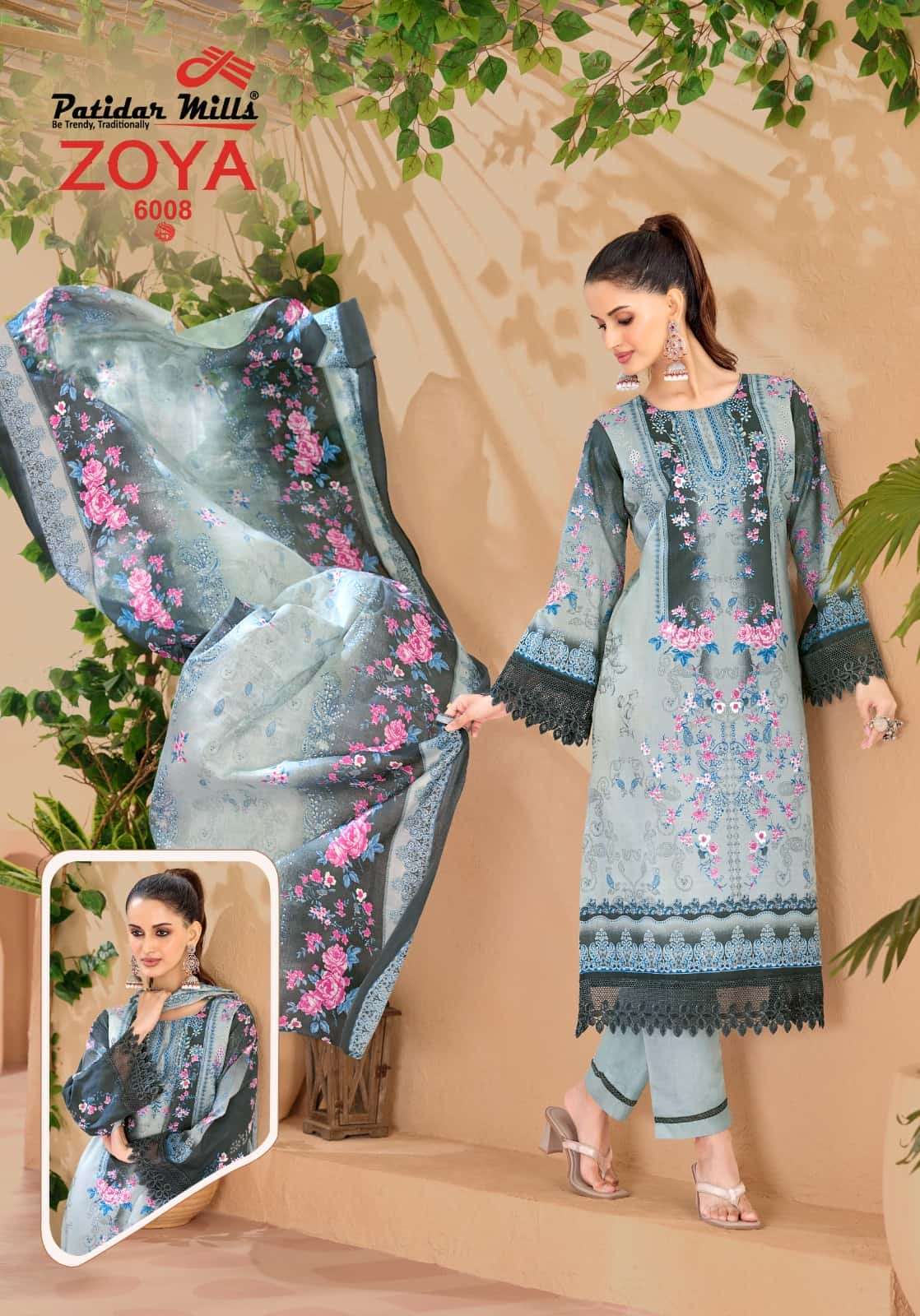 Patidar Mills Zoya Vol 6 Pure Cotton Unstitched Dress Material Wholesale Price