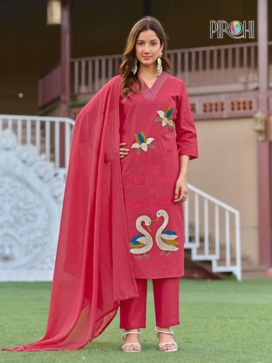 PIROHI DUCK Cotton Premium Stitched Salwar Suit Set - Amrah Wholesale