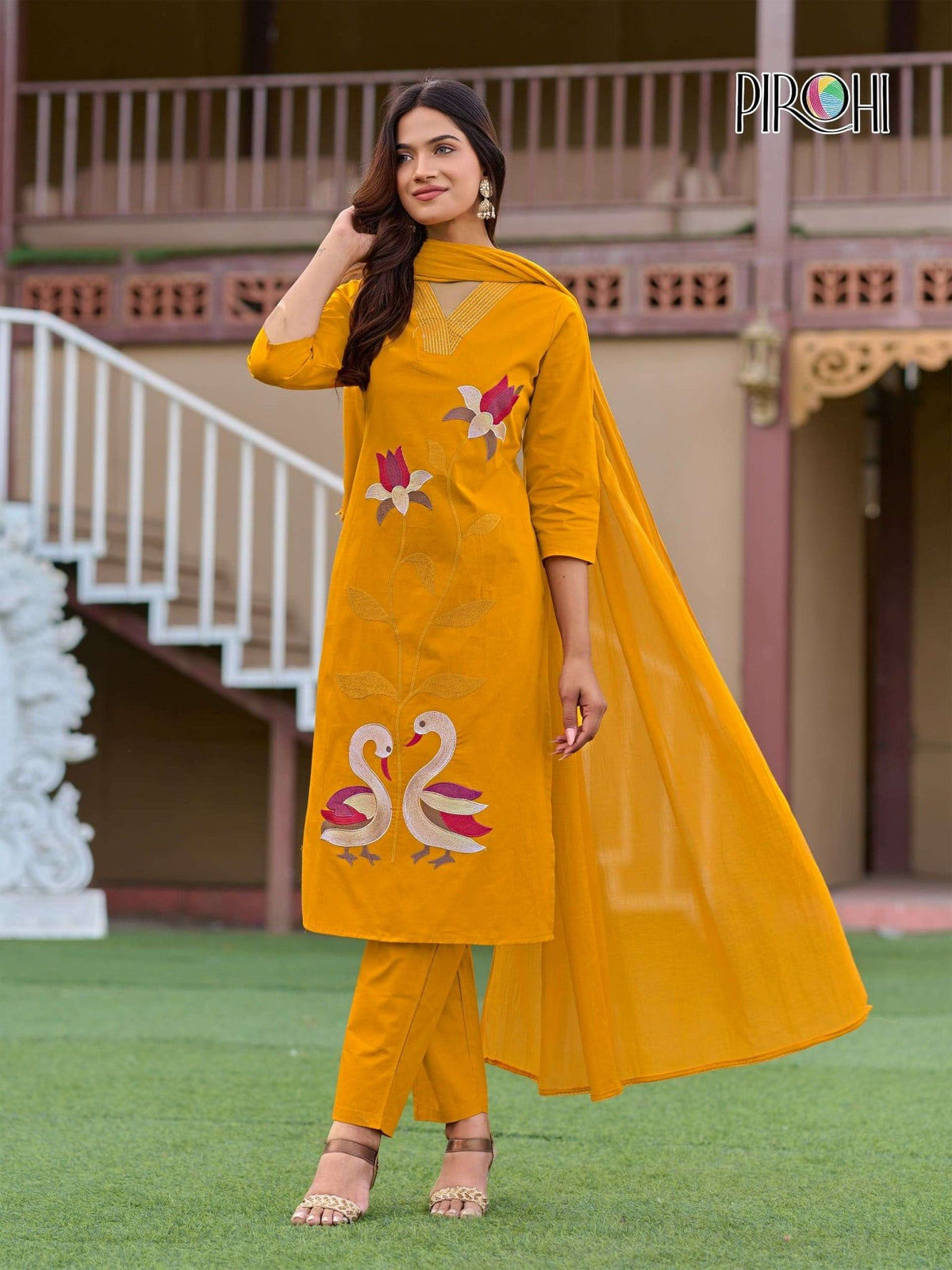 PIROHI DUCK Cotton Premium Stitched Salwar Suit Set - Amrah Wholesale