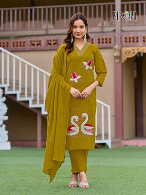 PIROHI DUCK Cotton Premium Stitched Salwar Suit Set - Amrah Wholesale