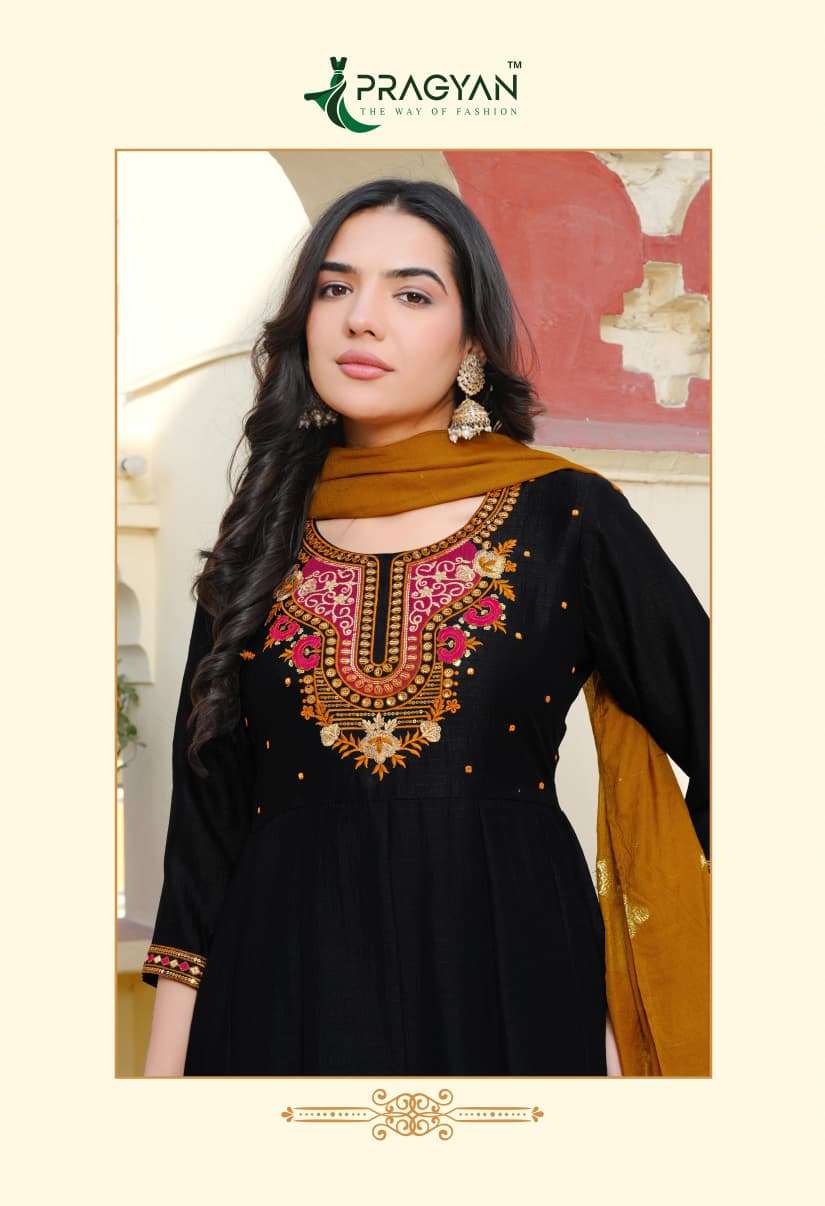 Pragyan Samridhi Vol 4 Premium Vichitra Kurti Pant Dupatta Set