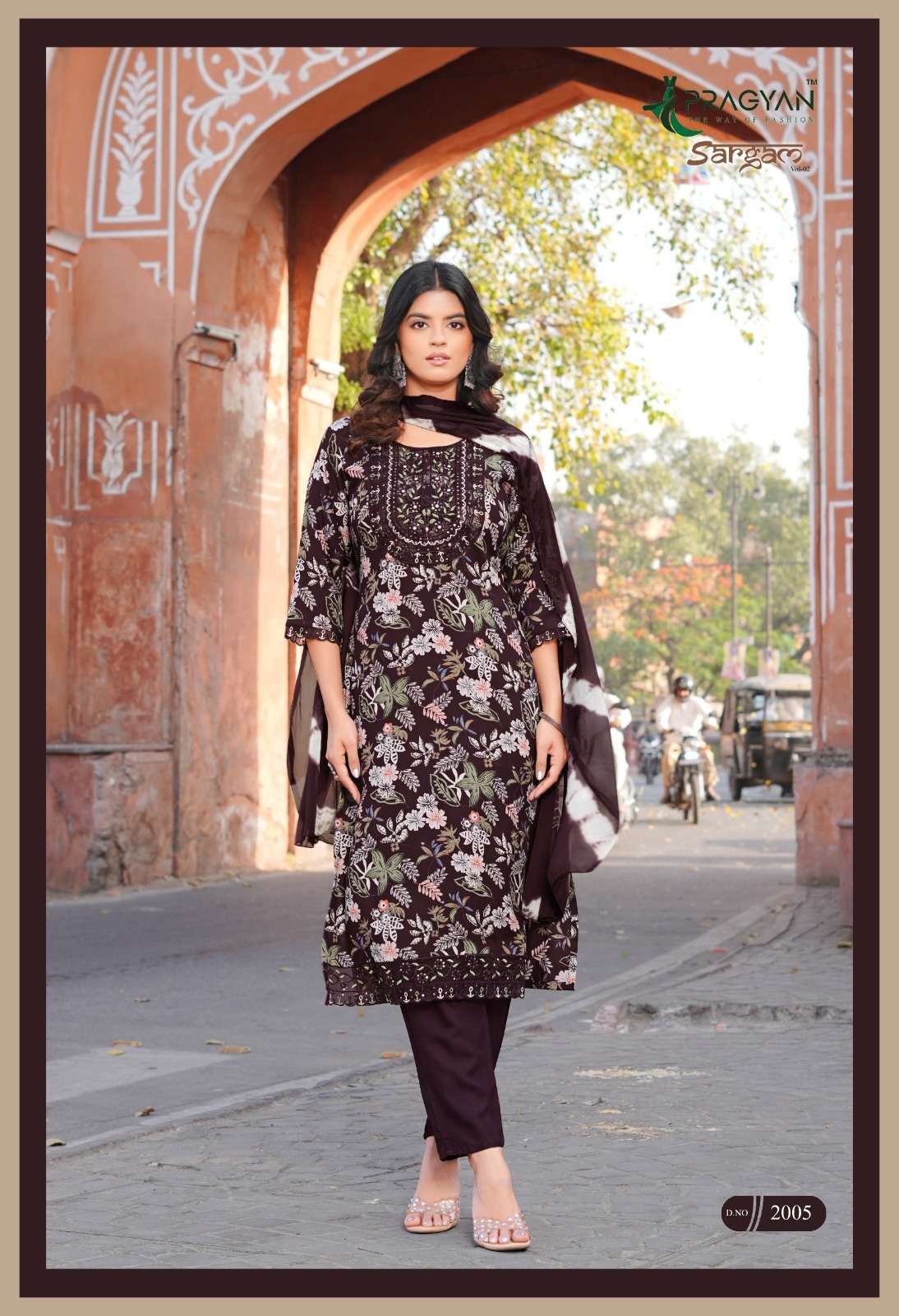 Pragyan Sargam Vol 2 Rayon Printed Kurti Pant Dupatta Set - Amrah Wholesale