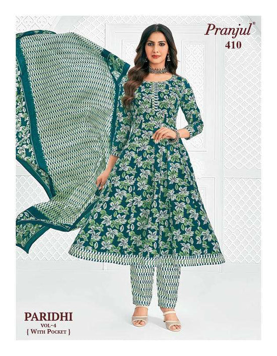 Pranjul Paridhi Vol-4 Cotton Printed Ready To Wear Anarkali Suit Set