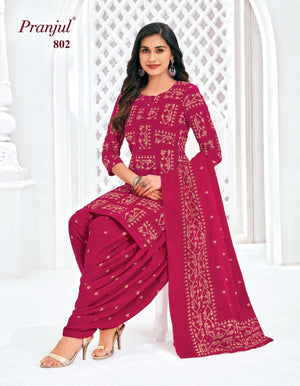 Pranjul Piya Vol 8 Pure Cotton Patiyala Style 3 Piece Suit Set - Amrah Wholesale