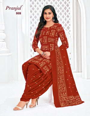 Pranjul Piya Vol 8 Pure Cotton Patiyala Style 3 Piece Suit Set - Amrah Wholesale