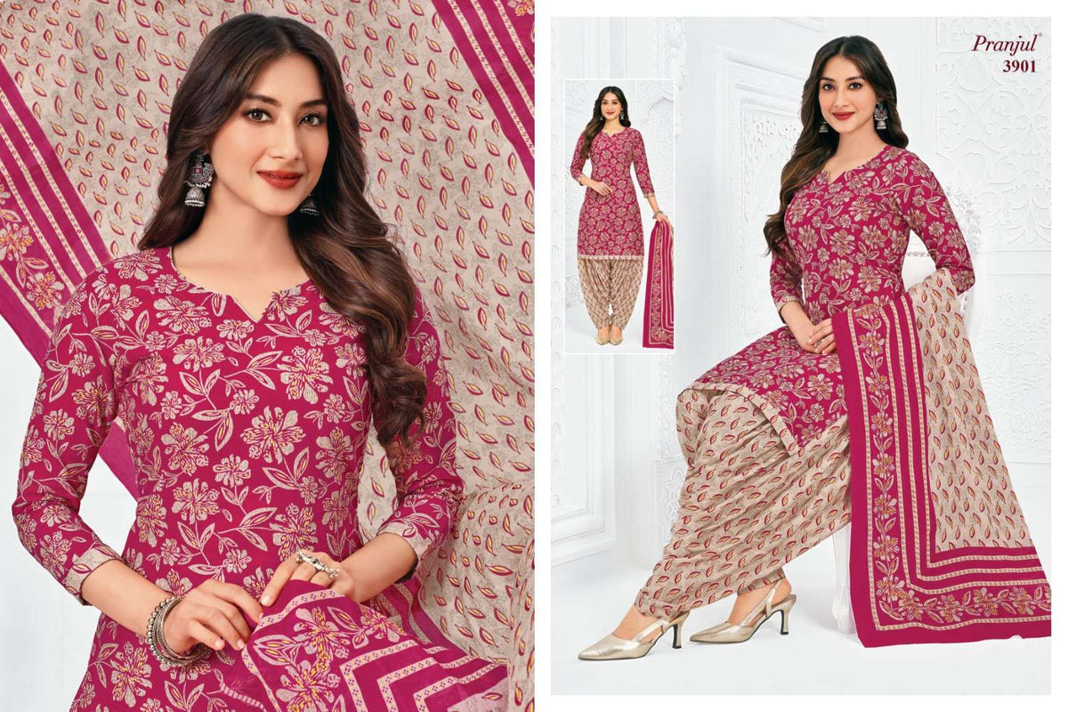 Pranjul Priyanshi Vol 39 Pure Cotton Dress Material Wholesale - Amrah Wholesale
