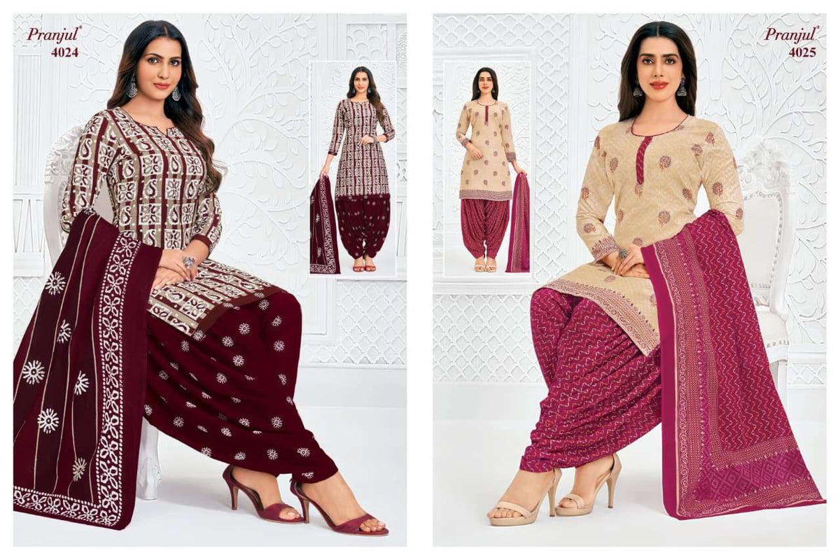 Pranjul Priyanshi Vol-40 Cotton Printed Dress Material