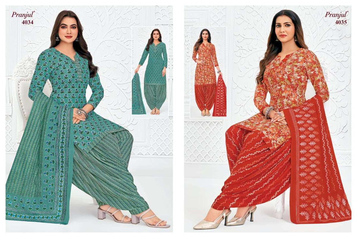 Pranjul Priyanshi Vol-40 Cotton Printed Dress Material