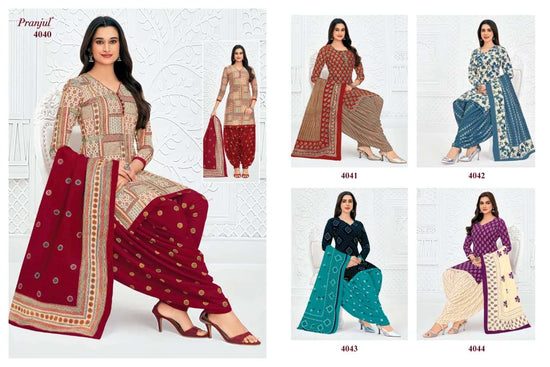 Pranjul Priyanshi Vol-40 Cotton Printed Dress Material