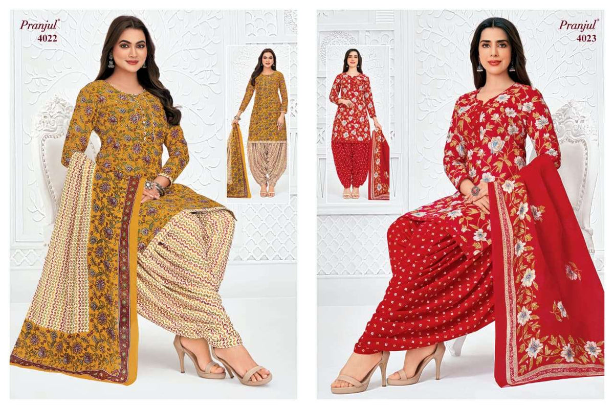Pranjul Priyanshi Vol-40 Cotton Printed Dress Material