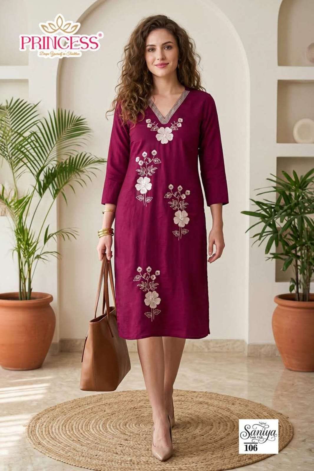 PRINCESS SANIYA Vichitra Silk Kurti - Amrah Wholesale