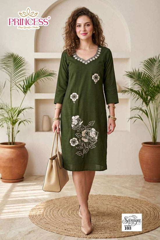 PRINCESS SANIYA Vichitra Silk Kurti - Amrah Wholesale