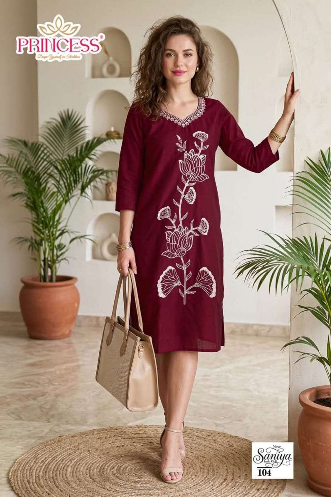 PRINCESS SANIYA Vichitra Silk Kurti - Amrah Wholesale