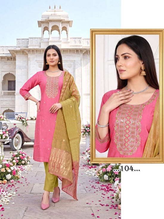 Prisha Vol 1 Roman Silk Embroidered Kurti Set Collection