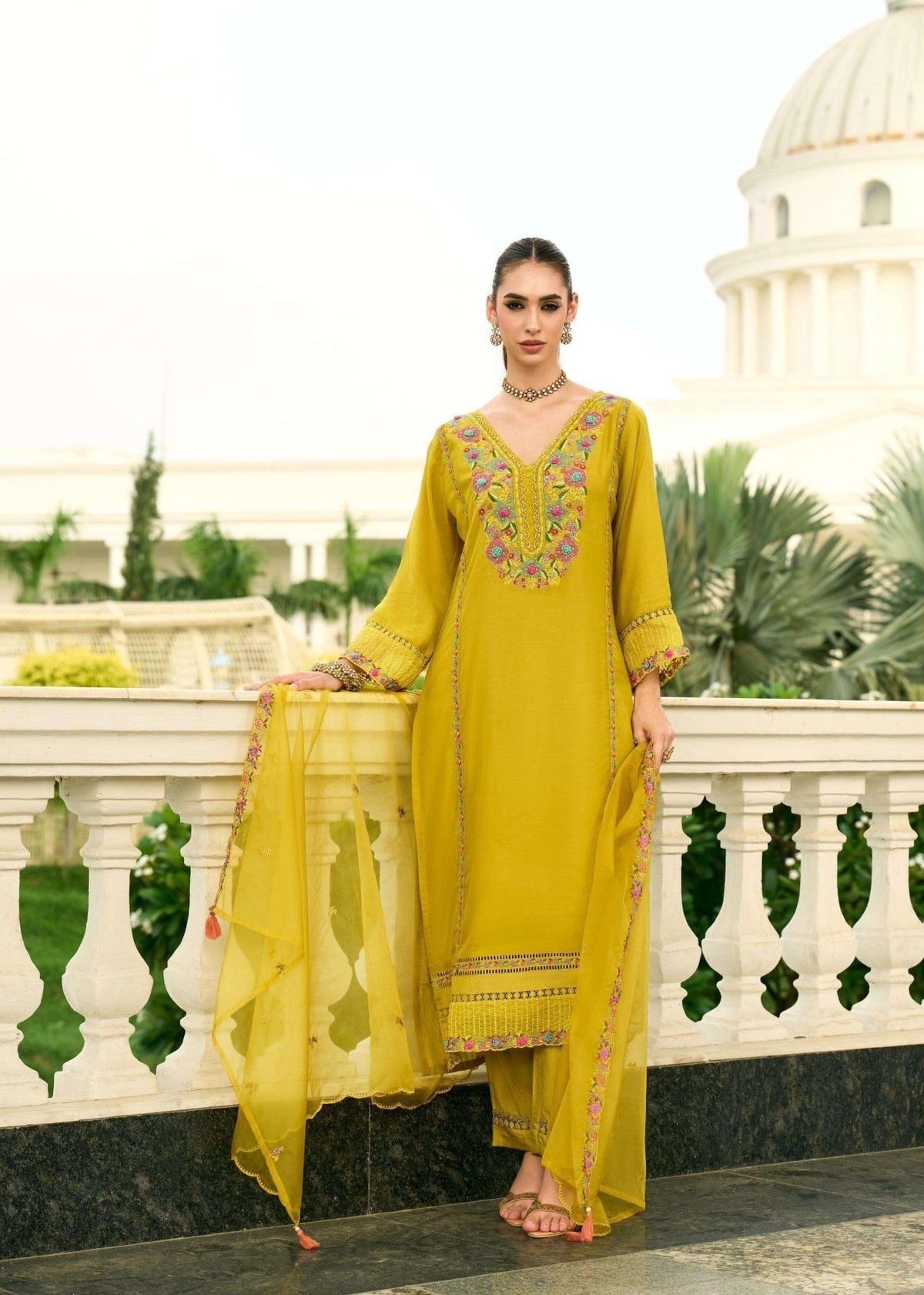 PRM India Khayaal Mull Chanderi Salwar Suit Set - Amrah Wholesale