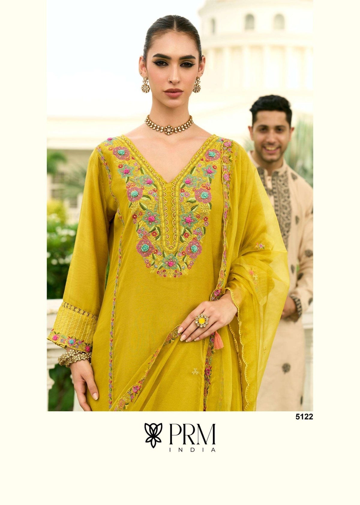 PRM India Khayaal Mull Chanderi Salwar Suit Set - Amrah Wholesale