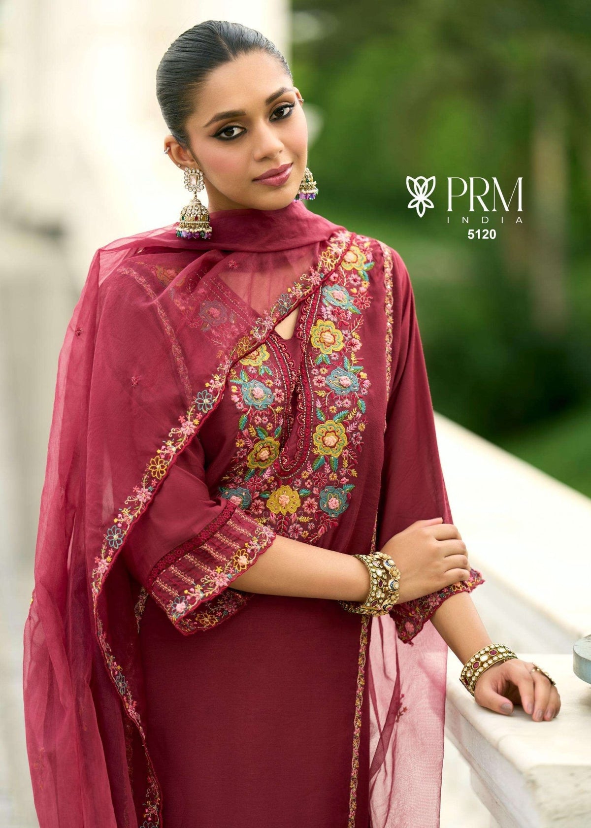 PRM India Khayaal Mull Chanderi Salwar Suit Set - Amrah Wholesale