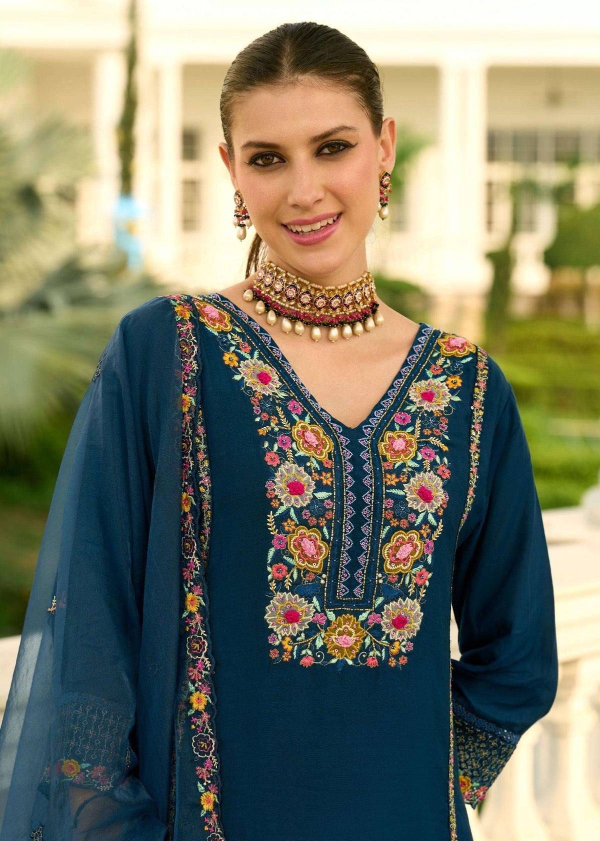 PRM India Khayaal Mull Chanderi Salwar Suit Set - Amrah Wholesale