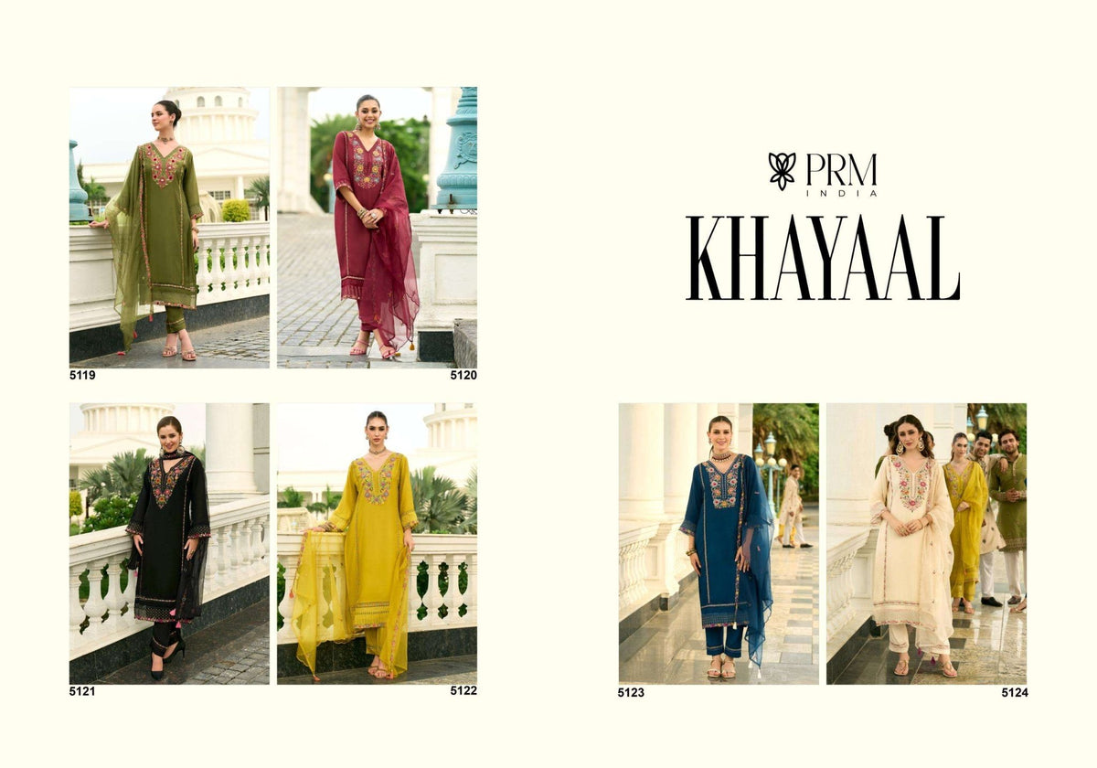 PRM India Khayaal Mull Chanderi Salwar Suit Set - Amrah Wholesale