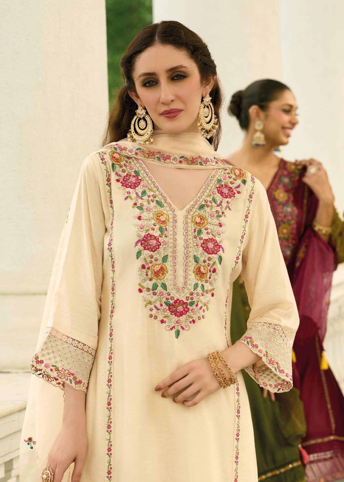 PRM India Khayaal Mull Chanderi Salwar Suit Set - Amrah Wholesale