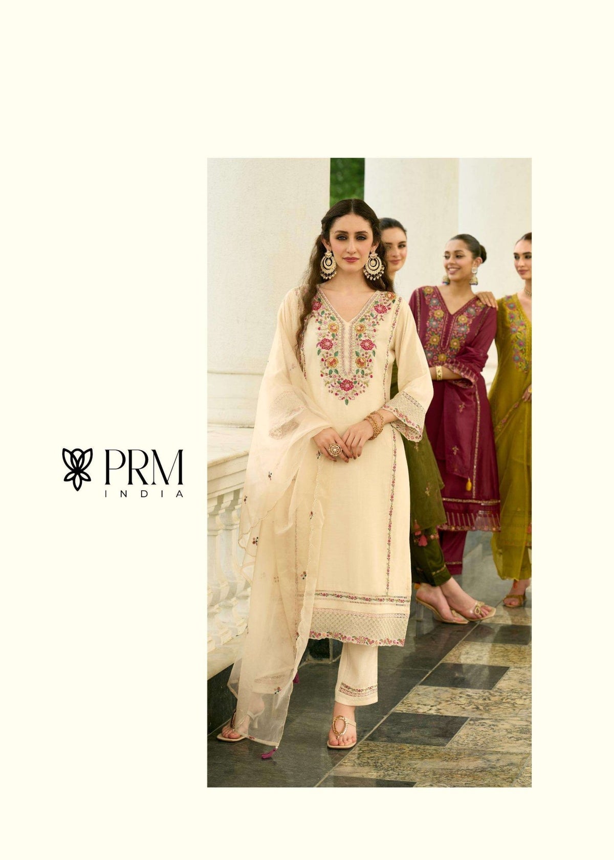 PRM India Khayaal Mull Chanderi Salwar Suit Set - Amrah Wholesale