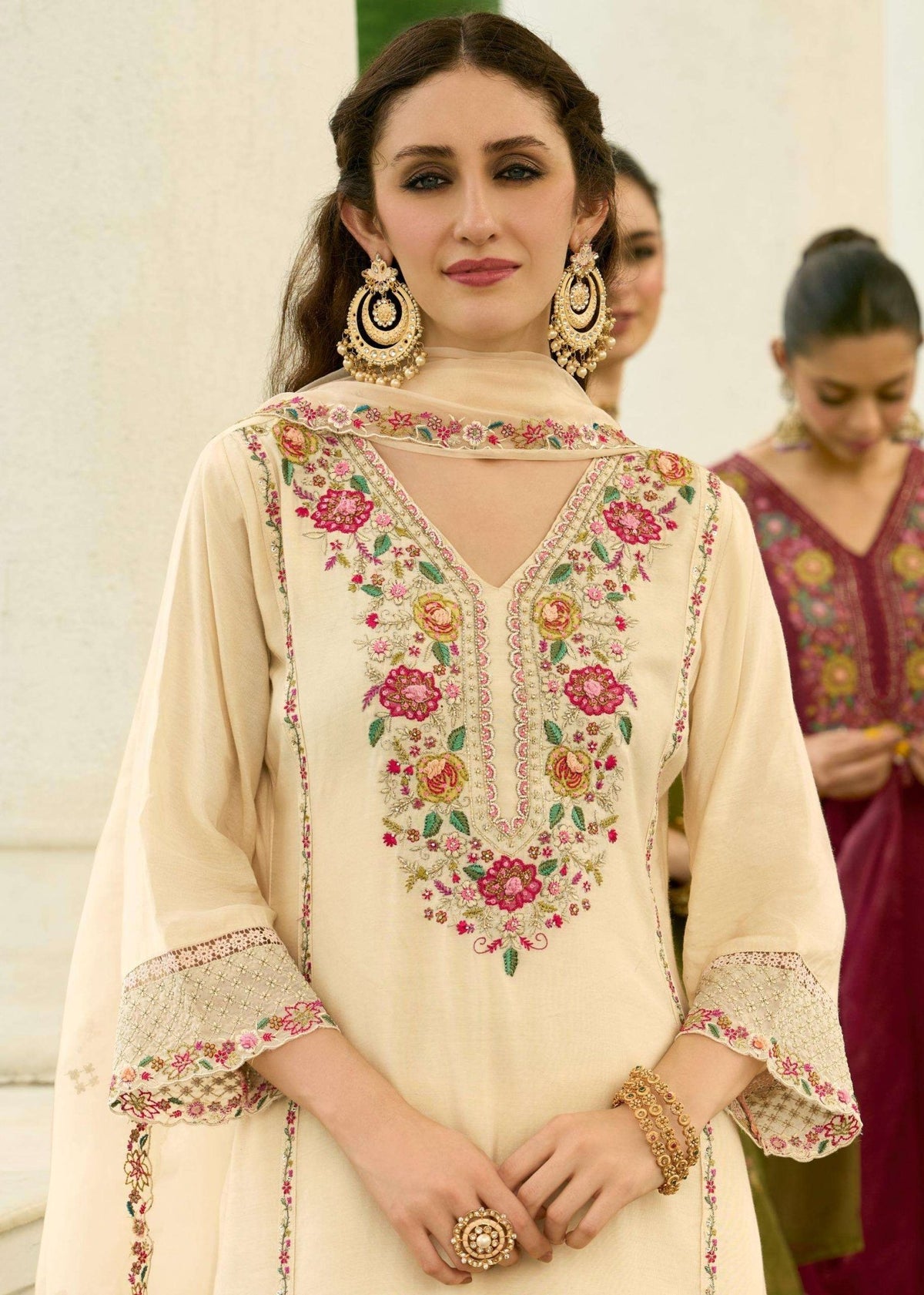 PRM India Khayaal Mull Chanderi Salwar Suit Set - Amrah Wholesale