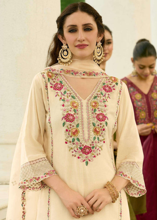 PRM India Khayaal Mull Chanderi Salwar Suit Set - Amrah Wholesale