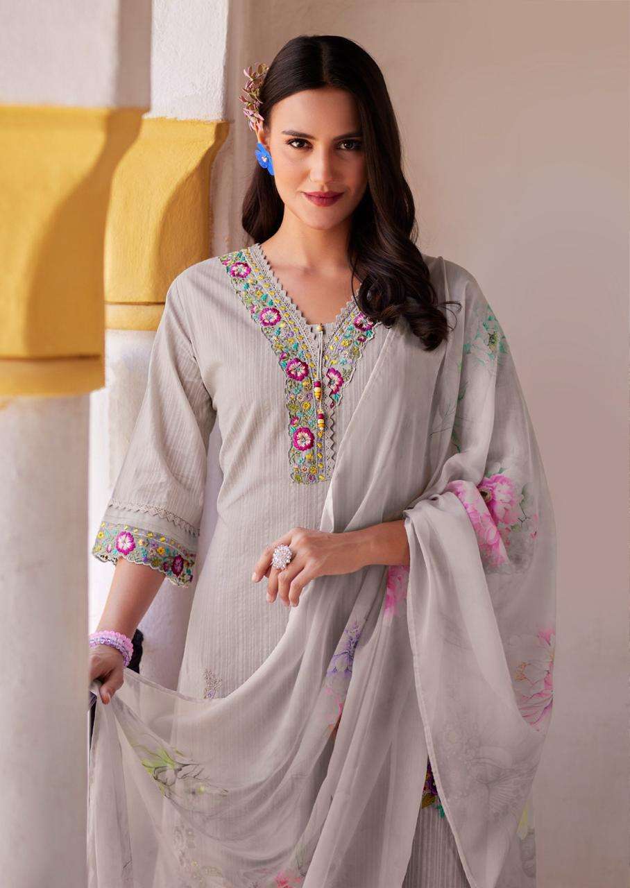 Prm India Viviyana Kurti Pant Dupatta Set Wholesale Catalogue - Amrah Wholesale