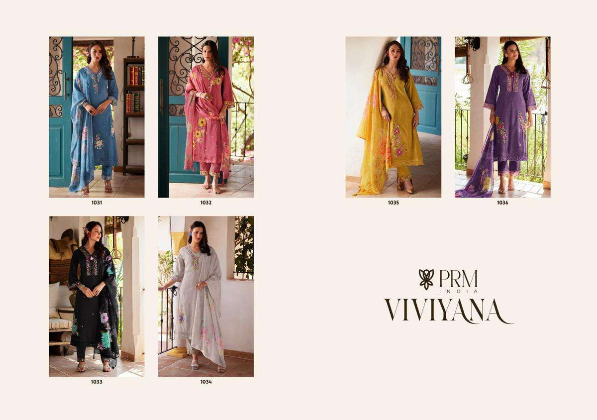 Prm India Viviyana Kurti Pant Dupatta Set Wholesale Catalogue - Amrah Wholesale