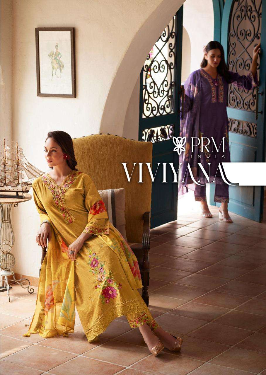 Prm India Viviyana Kurti Pant Dupatta Set Wholesale Catalogue - Amrah Wholesale