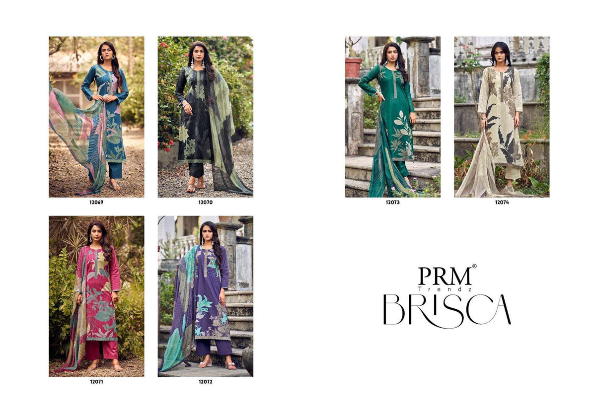 PRM Trends Brisca Lawn Cotton Dress Material - Amrah Wholesale