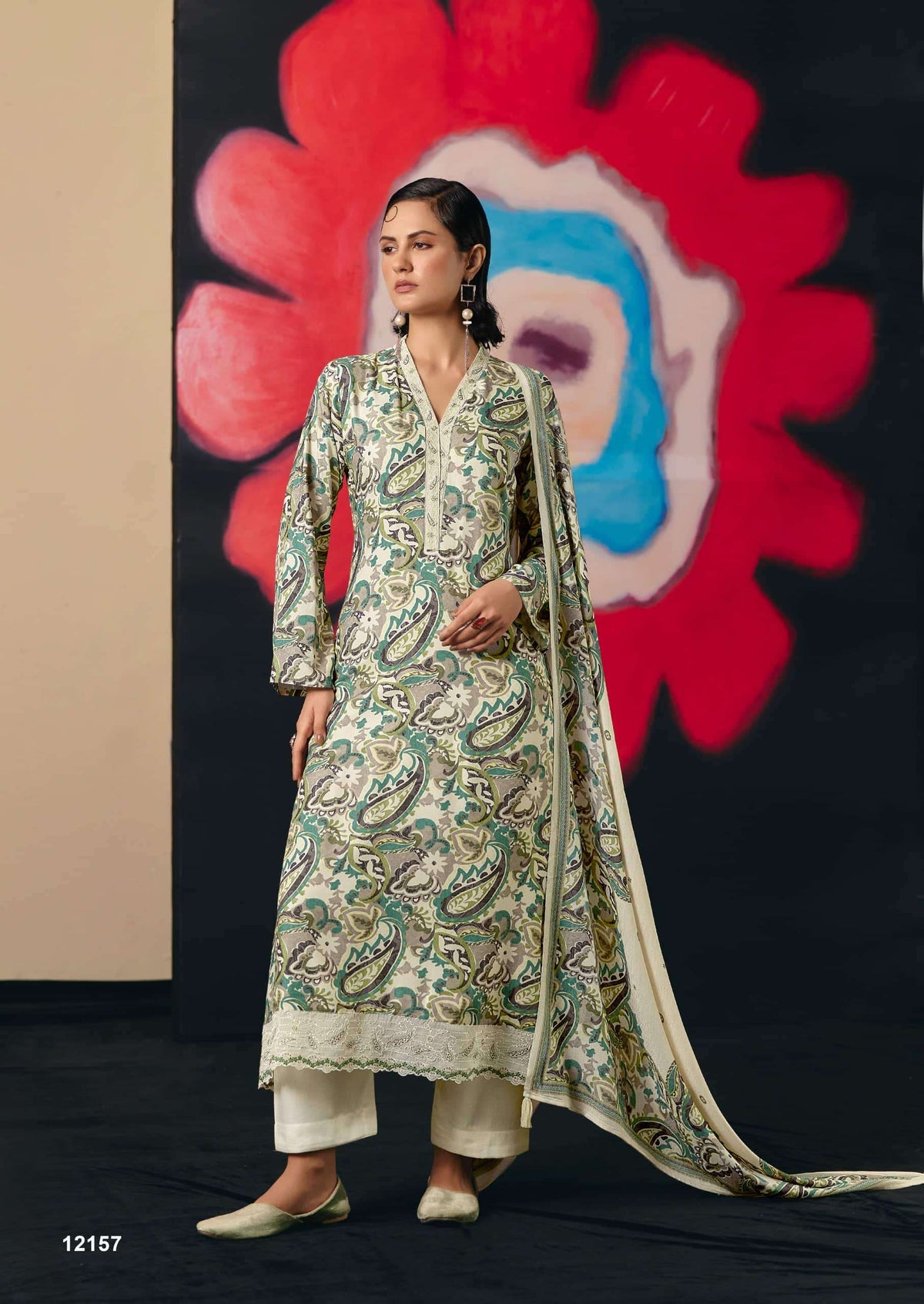 PRM Trendz Brivaa Pure Viscose Pashmina Dress Material