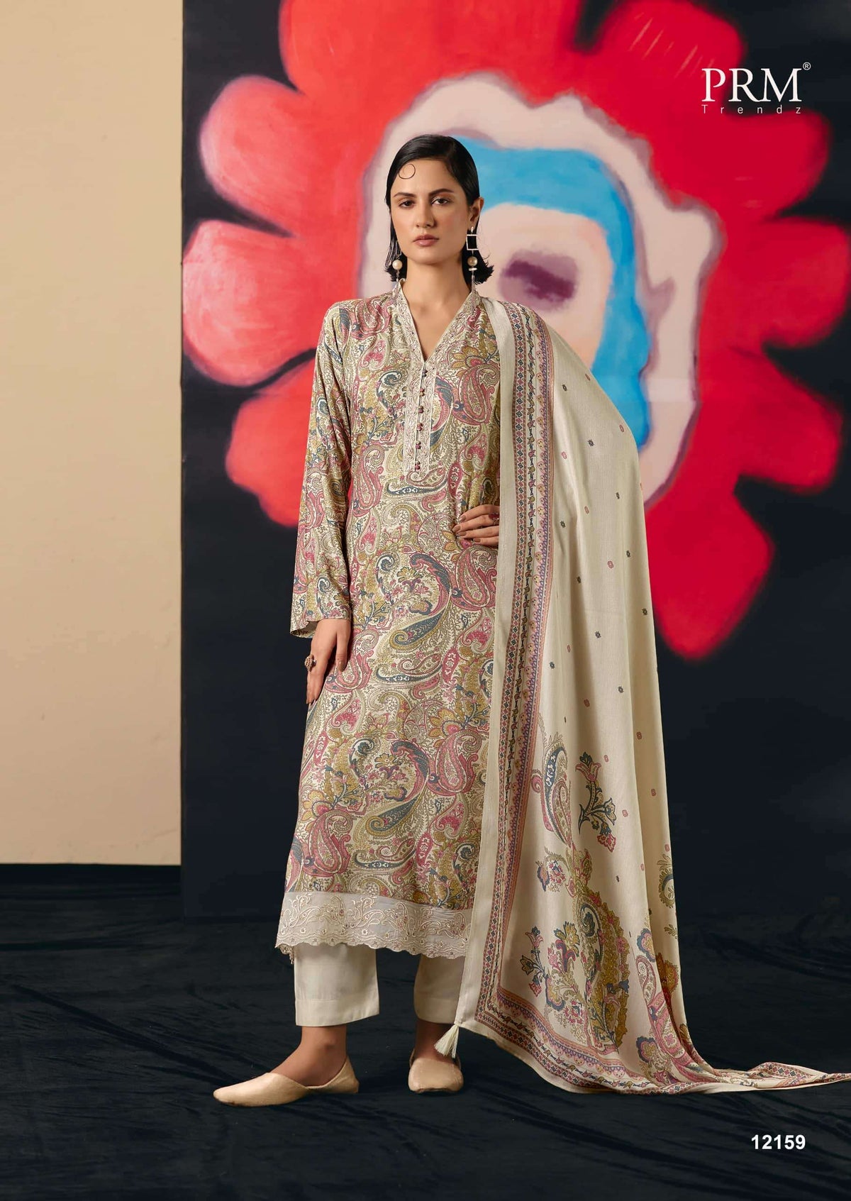 PRM Trendz Brivaa Pure Viscose Pashmina Dress Material