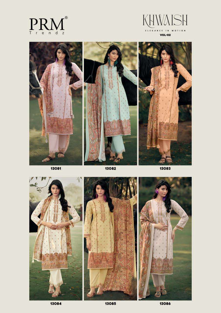 PRM Trendz Khwaish Vol 2 Cotton Suit Wholesale Catalogue - Amrah Wholesale