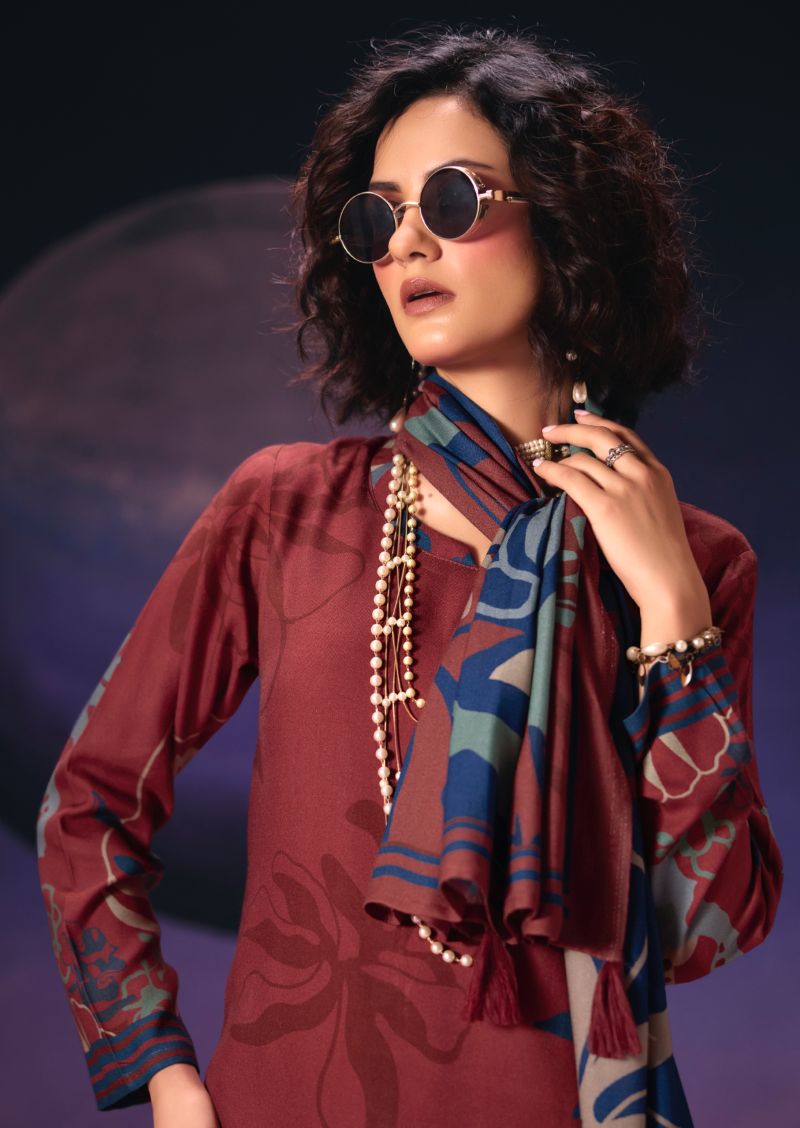 PRM TRENDZ Prm Deyra Viscose Pashmina Dress Material