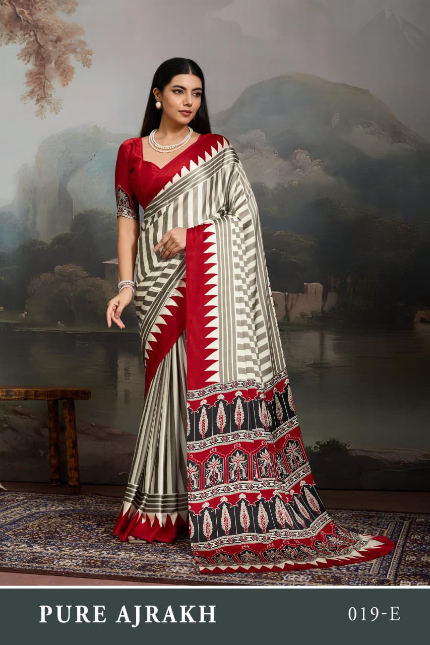 Pure Ajrakh 019 A To F - Amrah Wholesale