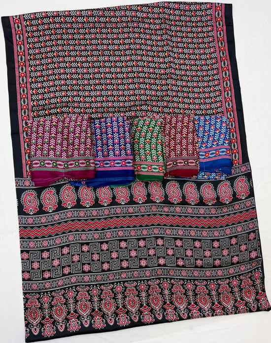 Pure Ajrakh 040 Modal Satin Ajrakh Printed Saree