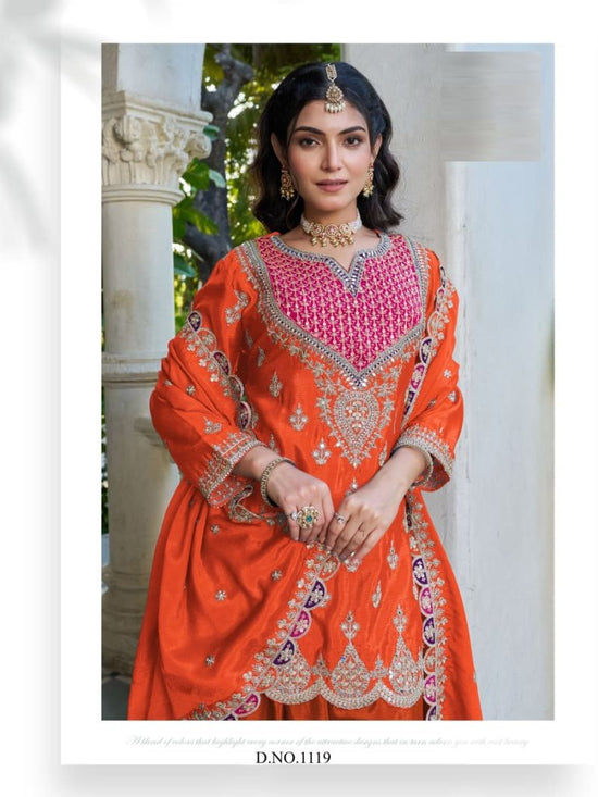 Qayamat 1119 To 1122 Chinon Embroidered Pakistani Suit Set