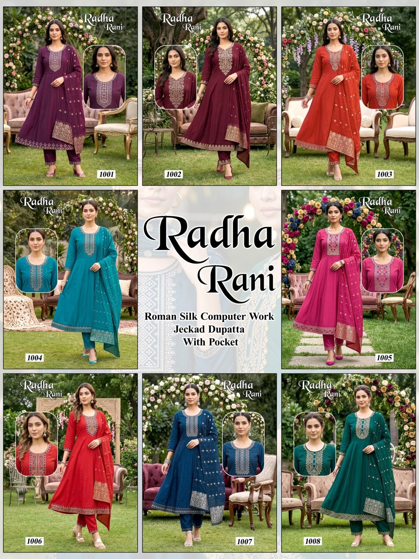 Radha Rani D No 1001 To 08 - Amrah Wholesale