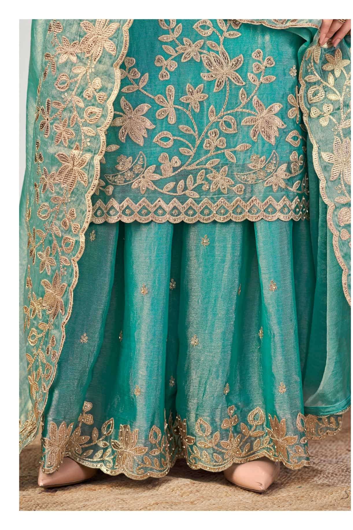 Radha Trendz Aleena Fendy Silk Gharara Dress