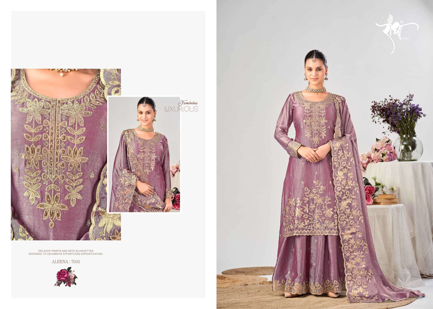 Radha Trendz Aleena Fendy Silk Gharara Dress