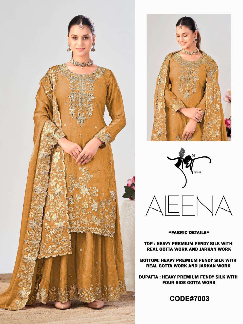 Radha Trendz Aleena Fendy Silk Gharara Dress