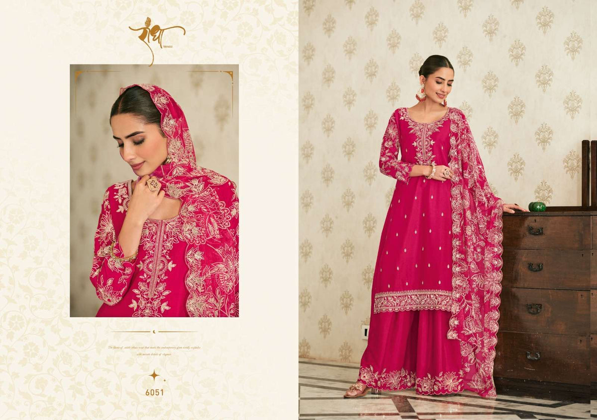 Radha Trendz Saanjh Vol 5 Chinon Pakistani Suit - Amrah Wholesale