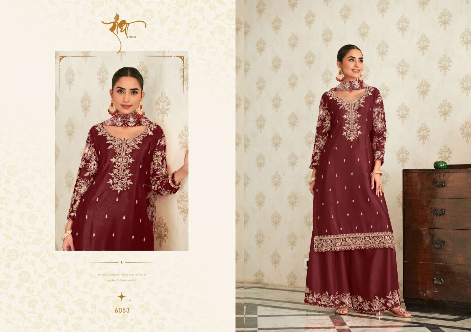 Radha Trendz Saanjh Vol 5 Chinon Pakistani Suit
