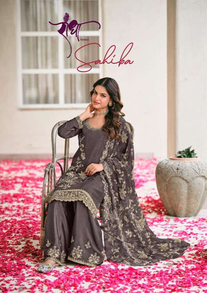 Radha Trendz Sahiba Chinon Dress Material - Amrah Wholesale